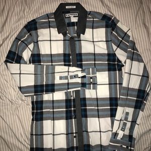 Express plaid dress button-down dress shirt.